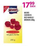 Moirs  Cherries Red Whole/Broken-200g Each