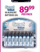 AAA Alkaline  Batteries-24's Per Pack