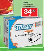 Today  Worsrolletjies Verskeidenheid-30 Sausage Rolls