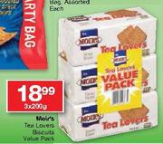 Moir's Tea Lovers Biscuits Value Pack-3 x 200gm