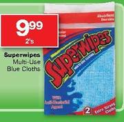 Superwipes Multi-Use Blue Cloths-2's