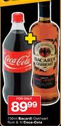 Bacardi Oakheart Rum-750ml & Coca-Cola-1Ltr
