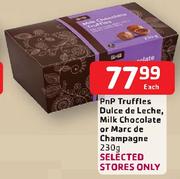 Pnp Truffles Dulce De Leche,Milk Chocolate Or Marc De Champagne Each