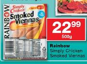 Rainbow Simply Chicken Smoked Viennas-500g