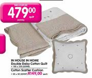 In House In Home Cotton Scatter cushion 50 x 50-Each