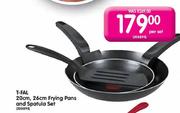 T-Fal Frying Pans And Spatula Set-20cm,26cm Per Set