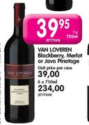 Van Lovern Blackberry, Merlot Or Java Pinotage-1X750ml