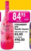 Strawberry Lips Tequila Liqueur-6X750ml