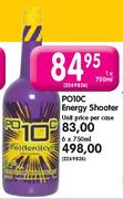 PO10C Energy Shooter-6 x 750ml