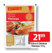 Eskort Chicken Viennas-500gm