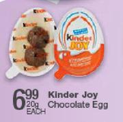 Kinder Joy Chocolate Egg-20g Each