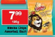 Simba Chips Assorted-125g Each