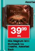Ola Magnum Mini Multipack Ice Creams Assorted-6 Per Pack Each