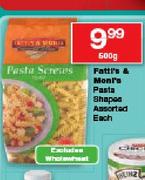 Fatti's & Moni's Pasta Shapes Assorted-500g Each
