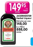 Jagermeister Herbal Liqueur-1X750ml