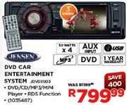 Jensen DVD Car Entertainment System JDVD3003