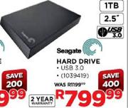 SEAGATE HARD DRIVE 1TB