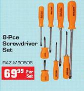 8-Pce Screwdriver Set-Per Set
