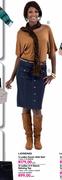 Legend Ladies Denim Midi Skirt