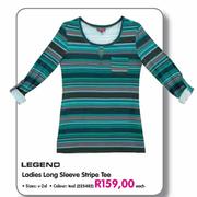 Legend Ladies Long Sleeve Stripe Tee