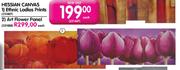 Hessian Canvas Art Flower Panel Each