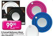 Framed Bathroom Mirror-3 Per Pack
