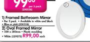 Oval Framed Mirror Each