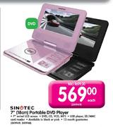 Sinotec 7"(18cm) Portable DVD Player Each