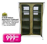 Camp Master 8 Shelf Deluxe Aluminium Cupboard-Each