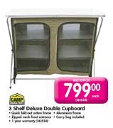 Camp Master 3 Shelf Deluxe Double Cupboard-Each