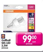 Osram Golfball SES LED 2.5W Each