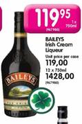 Baileys Lrish Cream Liqueur-Unit Price Per Case 
