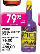 PO10c Energy Shooter Drink-12 x 750ml