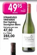 Strandveld Vineyards First Sighting Sauvignon Blanc-6 x 750ml
