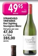 Strandveld Vineyards First Sighting Sauvignon Blanc-Unit Price Per Case 