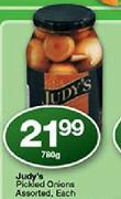 Judy's Pickled Onions Assorted-780g Each