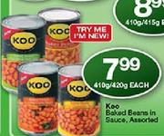 Koo Baked Beans In Sauce Assorted-410g/420g Each