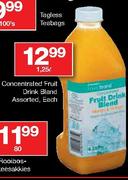 House Brand Concentrated Fruit Drink Blend Assorted-1.25ltr Each
