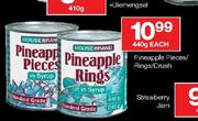 House Brand Pineapple Pieces/Rings/Crush-440g Each