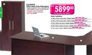 Classique Office Desk Suite Mahogany 5 Tier Systems Cabinet