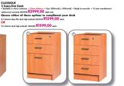 Classique 4 Drawer Desk High Pedestal