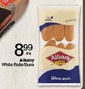 Albany White Rolls/Buns-6's
