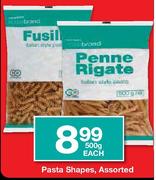House Brand Pasta Shapes-500g Each