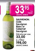 Sauvignon. Com Sauvignon Blanc Or Cabernet Sauvignon-1X750ml