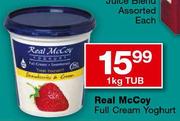 Real McCoy Full Cream Yoghurt-1kg Tub
