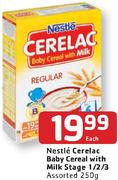 Nestle Cerelac Baby Cereal With Milk Stage-1/2/3-250Gm-Each