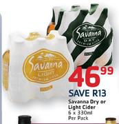 Special Savanna Dry Or Light Cider-6x330ml Per Pack — www.guzzle.co.za