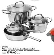 Legend Fusion Stainless Steel Cookware Set-7 Piece