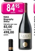 Raka Shiraz Biography Shiraz-6 x 750ml