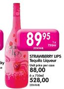 Strawberry Lips Tequila Liqueur-6 x 750ml